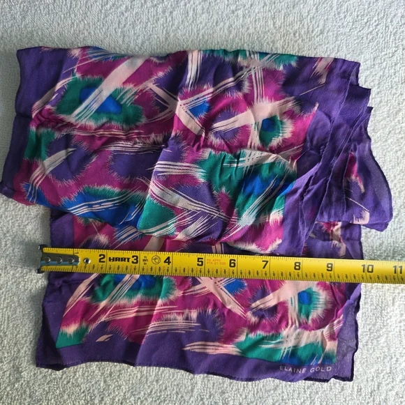 Vintage Elaine Gold Scarf - Picture 7 of 10